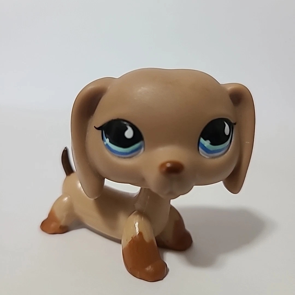 Littlest Pet Shop LPS Brown Tan Dachshund Dog #518 LPS